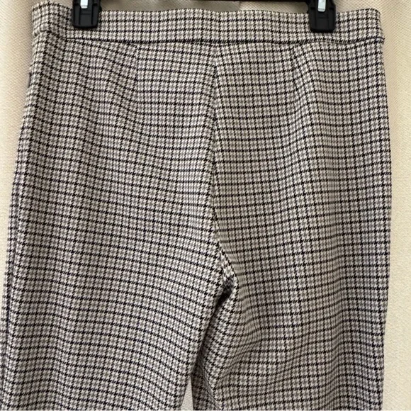 Theory Houndstooth Dress Pants Size 8 Black White Straight Leg Work - Picture 8 of 8